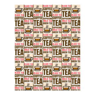 コーヒー茶模様葉書 フォトプリント           