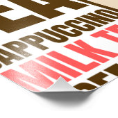 コーヒー茶模様葉書 フォトプリント            (角)