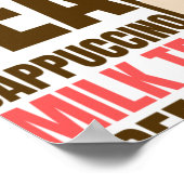 コーヒー茶模様葉書 ポスター (角)