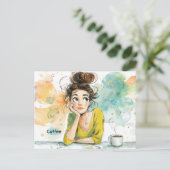 コーヒー葉書 ポストカード (スタンド正面)