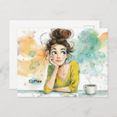 コーヒー葉書 ポストカード (正面/裏面)