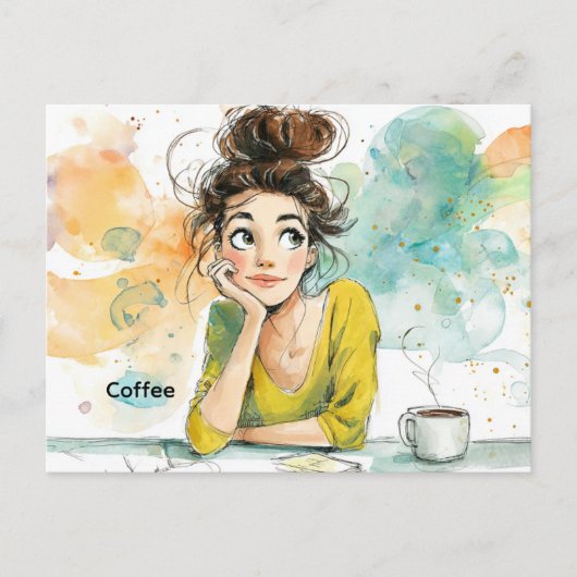 コーヒー葉書 ポストカード (正面)