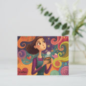 コーヒー葉書 ポストカード (スタンド正面)