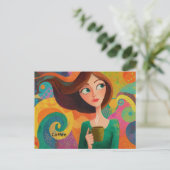 コーヒー葉書 ポストカード (スタンド正面)