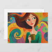 コーヒー葉書 ポストカード (正面/裏面)