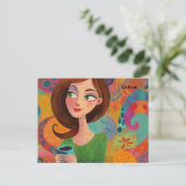 コーヒー葉書 ポストカード (スタンド正面)