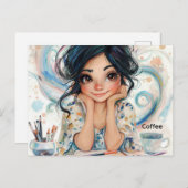 コーヒー葉書 ポストカード (正面/裏面)
