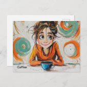 コーヒー葉書 ポストカード (正面/裏面)