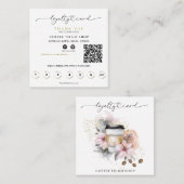 *~*コーヒー行くEspresso QR報酬フローラ ロイヤリティカード (正面/裏面)