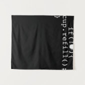 コーヒー補充 スマート コーディング ソフトウェア エンジニア タペストリー (正面(横))