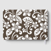 コーヒー褐色の島プルメリア模様 ゲストブック (裏面)