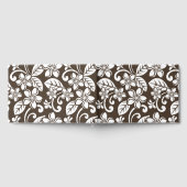 コーヒー褐色の島プルメリア模様 ゲストブック (全面)