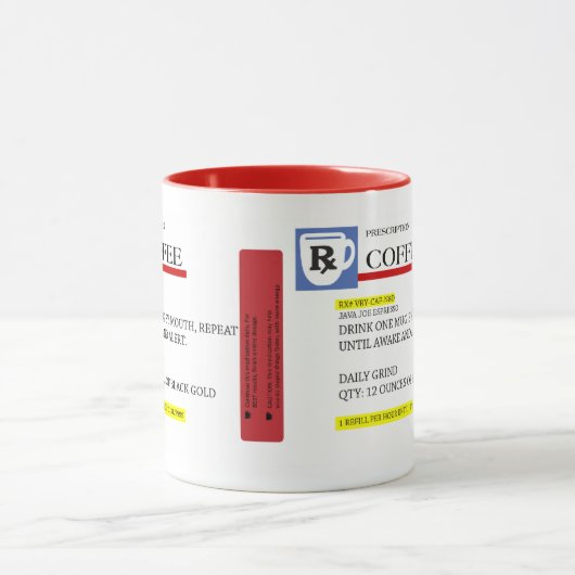 コーヒー規定のカフェイン常習者のマグ マグカップ (中央)