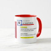 コーヒー規定のカフェイン常習者のマグ マグカップ (正面右)