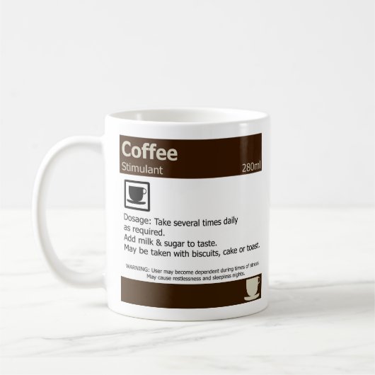 コーヒー規定、医学のマグ コーヒーマグカップ (左)