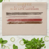 コーヒー言語 キッチンタオル (折り畳み)
