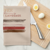 コーヒー言語 キッチンタオル (四つ折り)