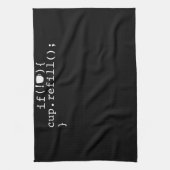 コーヒー詰め替えコ頭が切れるードソフトウェア技術者 キッチンタオル (縦)