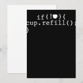 コーヒー詰め替えコ頭が切れるードソフトウェア技術者 サンキューカード (正面/裏面)