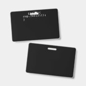 コーヒー詰め替えコ頭が切れるードソフトウェア技術者 バッジ (正面＆裏面)