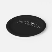 コーヒー詰め替えコ頭が切れるードソフトウェア技術者 ペーパープレート (アングル)