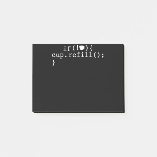コーヒー詰め替えコ頭が切れるードソフトウェア技術者 ポストイット (正面)