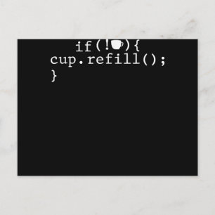 コーヒー詰め替えコ頭が切れるードソフトウェア技術者 ポストカード