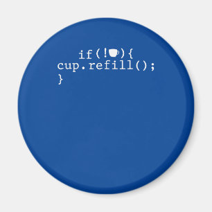 コーヒー詰め替えコ頭が切れるードソフトウェア技術者 マグネット
