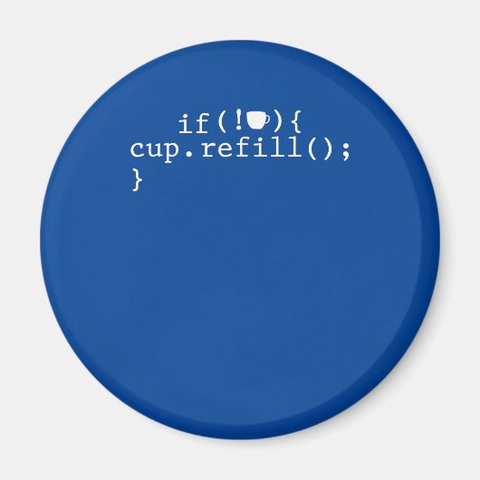 コーヒー詰め替えコ頭が切れるードソフトウェア技術者 マグネット (正面)