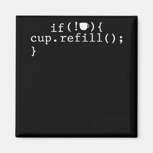 コーヒー詰め替えコ頭が切れるードソフトウェア技術者 マグネット