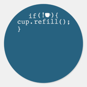 コーヒー詰め替えコ頭が切れるードソフトウェア技術者 ラウンドシール