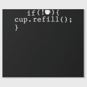 コーヒー詰め替えコ頭が切れるードソフトウェア技術者 ラッピングペーパー (フラット)