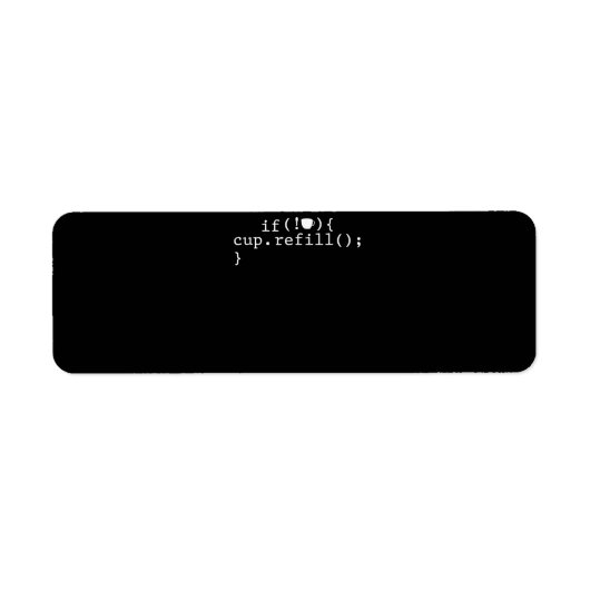 コーヒー詰め替えコ頭が切れるードソフトウェア技術者 ラベル (正面)