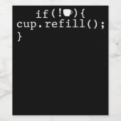 コーヒー詰め替えコ頭が切れるードソフトウェア技術者 ワインラベル (シングルラベル)