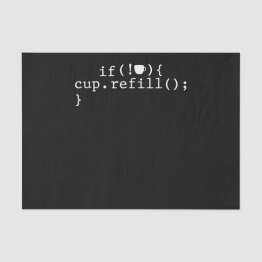 コーヒー詰め替えコ頭が切れるードソフトウェア技術者 薄葉紙 (正面)
