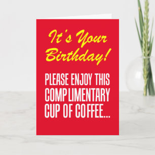 コーヒー誕生日のお世辞 カード