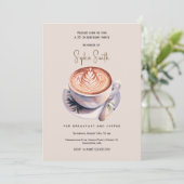 コーヒー誕生日パーティーで朝食 招待状 (スタンド正面)
