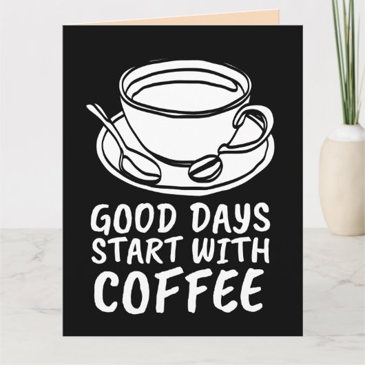 コーヒー誕生日愛するラテグリーティングカード カード (正面)