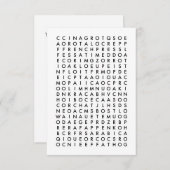 コーヒー語検索パズル 招待状 (正面/裏面)