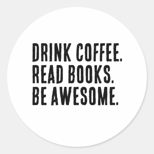 コーヒー読の本を読書用に素晴らしおもしろい飲む ラウンドシール (正面)