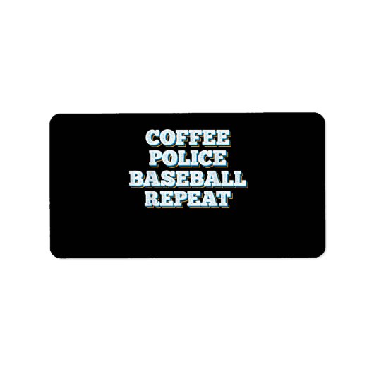 コーヒー警察の野球中継 ラベル (正面)