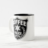 コーヒー警察 ツートーンマグカップ (正面左)