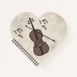 コーヒー豆で作ったエスプレッソヴィオリノヴァイオリン –  ノートブック