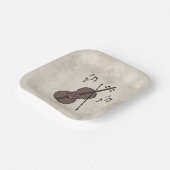 コーヒー豆で作ったエスプレッソヴィオリノヴァイオリン –  ペーパープレート (傾斜あり)