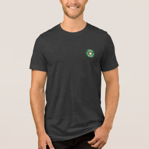 コーヒー豆とカップのビジネス ロゴ バリスタ Tシャツ