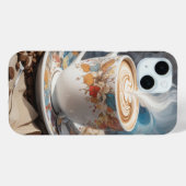 コーヒー豆とカプチーノ Case-Mate iPhoneケース (裏面 (横))