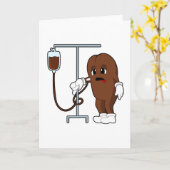 コーヒー豆とコーヒーポット カード (黄色い花)