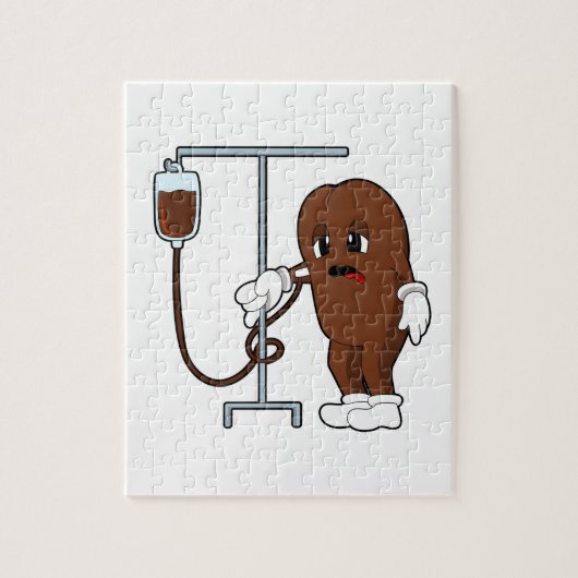 コーヒー豆とコーヒーポット ジグソーパズル (縦)