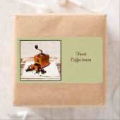 コーヒー豆とコーヒーミル製品ラベル ラベル (インサイチュ)