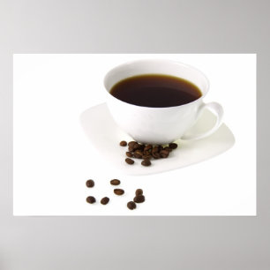 コーヒー豆とコーヒー ポスター